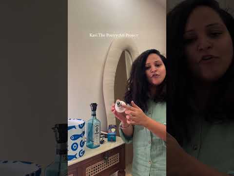 Upcycled Bombay Sapphire Bottle Shade Lamp