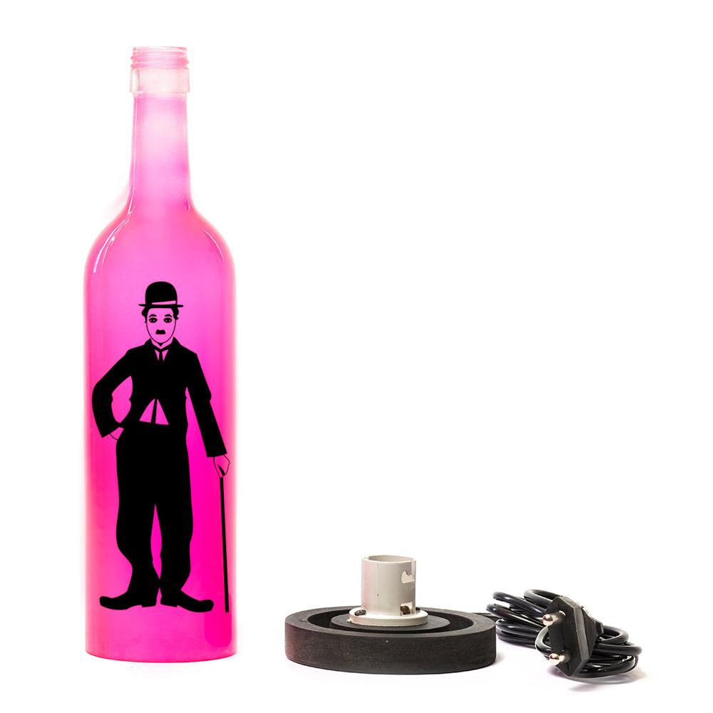 Charlie Chaplin Inlit Lamp (Pink)