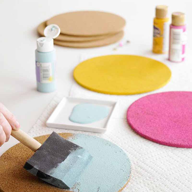 Kavi Multipurpose Natural Cork Mat (Set of 6 )