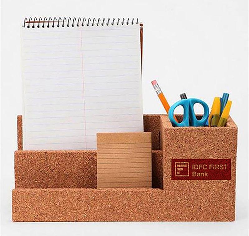 Customised Cork Table Organiser