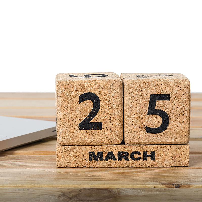 DIY Cork Table Calendar