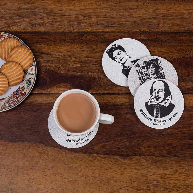 Faces of Fire Cork Coasters Set