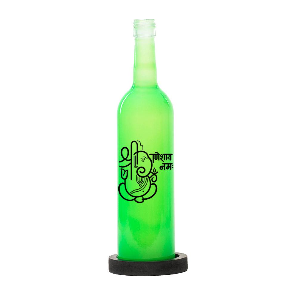 Ganesh Mantra Inlit Lamp (Green)