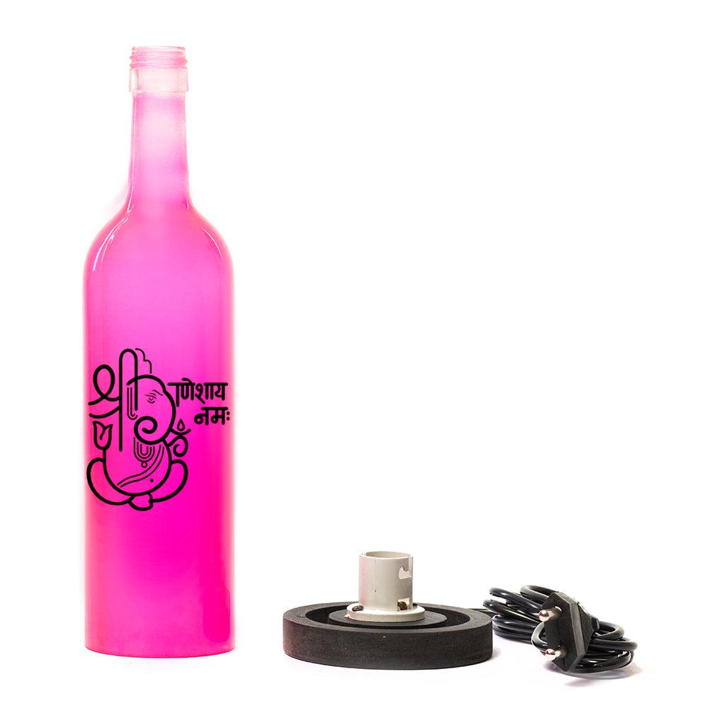 Ganesh Mantra Inlit Lamp (Pink)