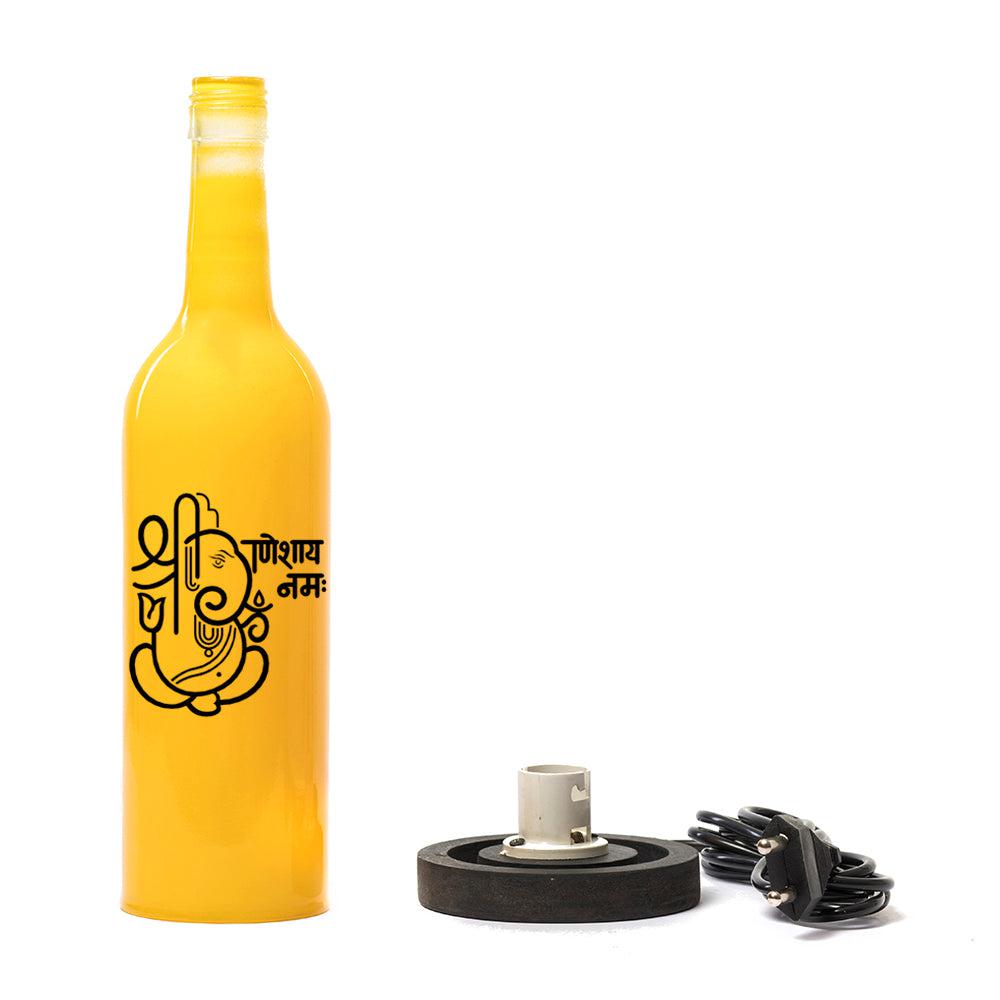 Ganesh Mantra Inlit Lamp (Yellow)