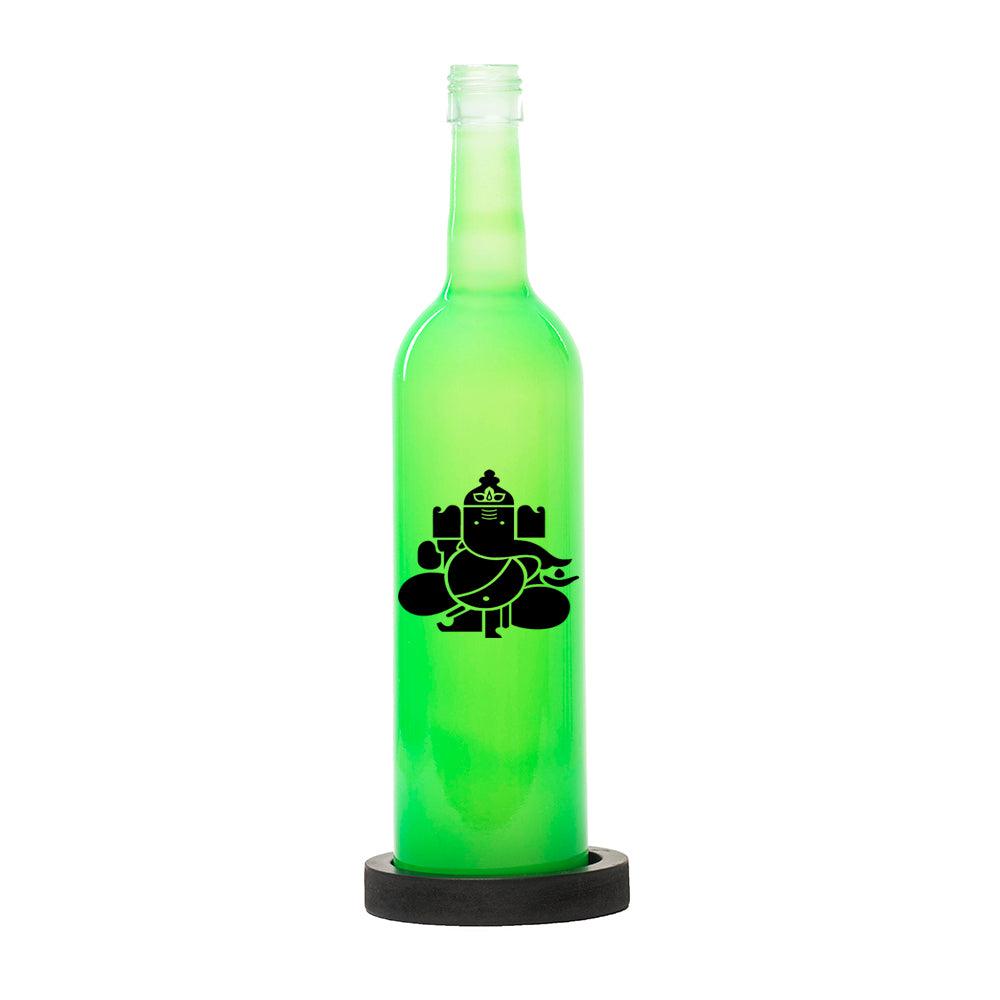 Ganesha Glory Inlit Lamp (Green)