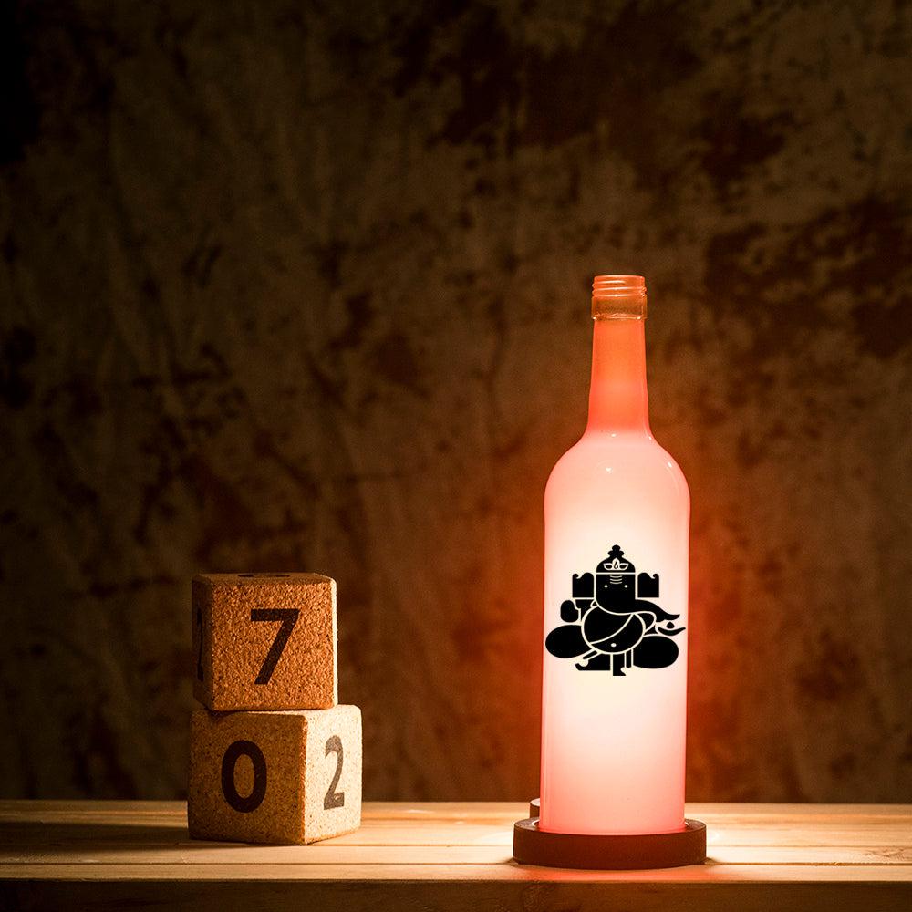 Ganesha Glory Inlit Lamp (Orange)