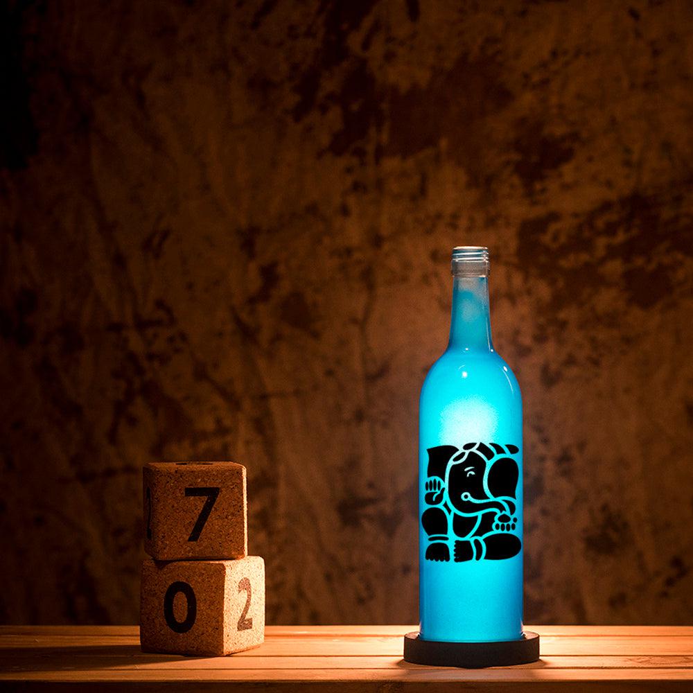 Ganesha Inlit Lamp (Blue)