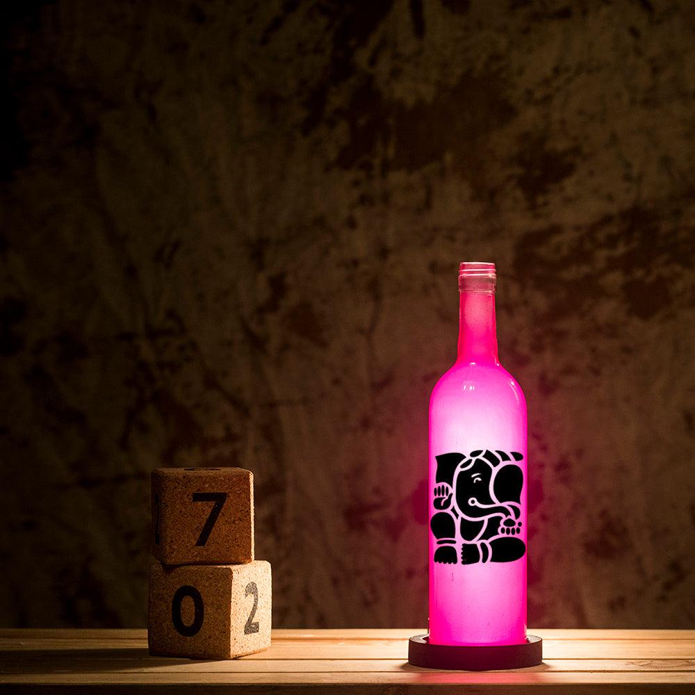 Ganesha Inlit Lamp (Pink)