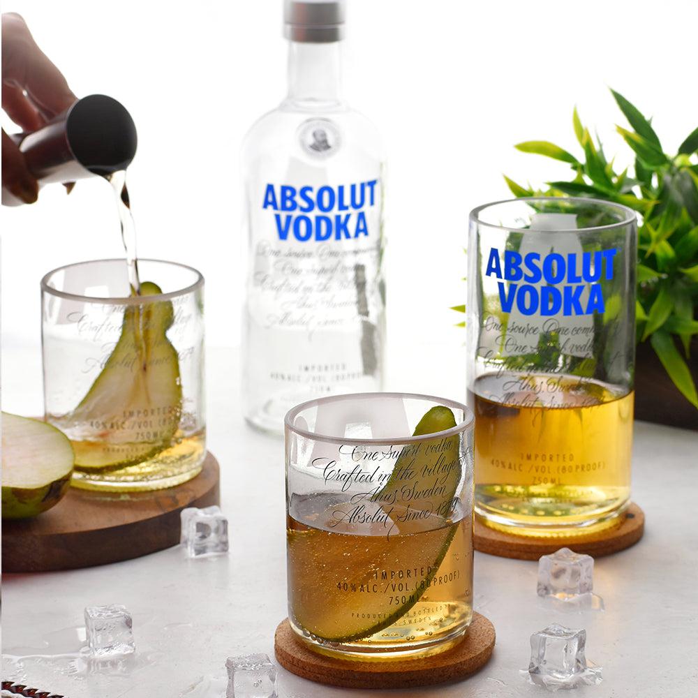 Upcycled Absolut Vodka Glasses – Kavi The Poetry-Art Project