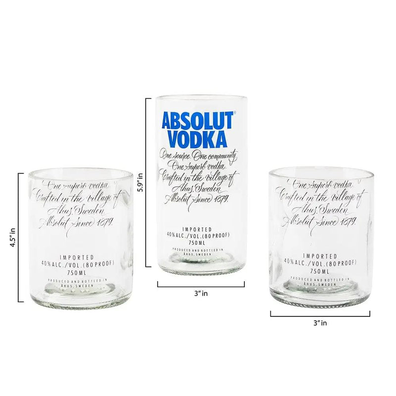 Upcycled Absolut Vodka Glasses – Kavi The Poetry-Art Project