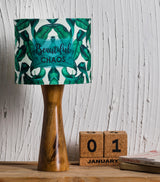 Kavi Beautiful Chaos Wooden Shade Lamp (Round)