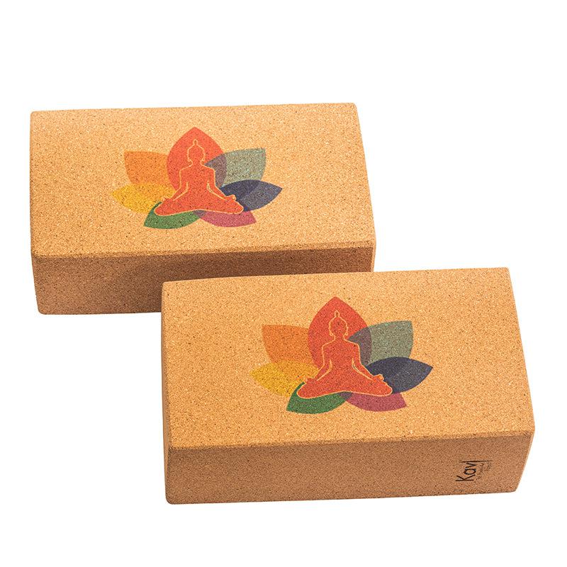 Kavi Buddha Cork Yoga Bricks (Set of 2)