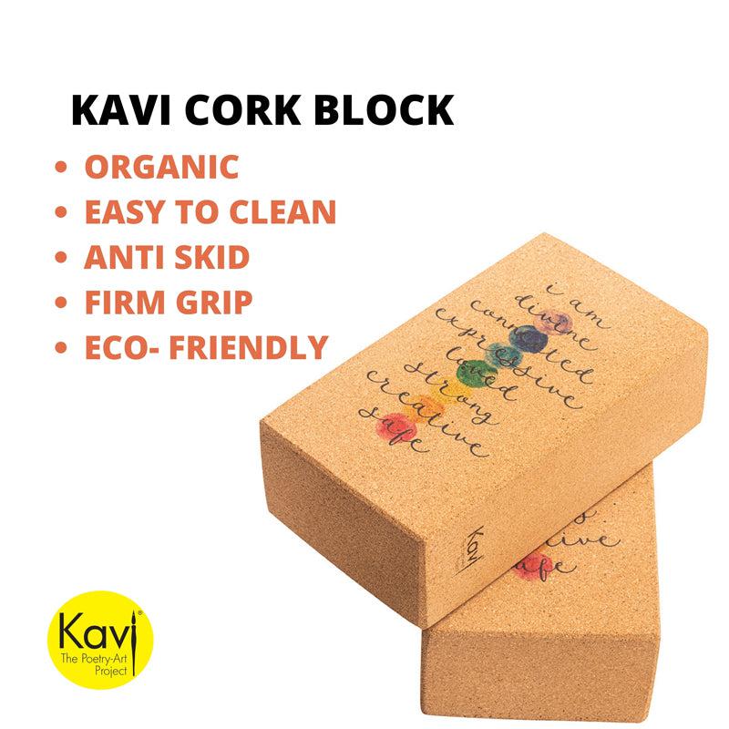 Kavi Chakra Cork Yoga Bricks (Set of 2)