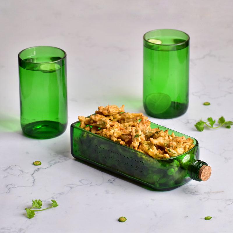 Kavi Jagermeister Bottle Platter With Glasses