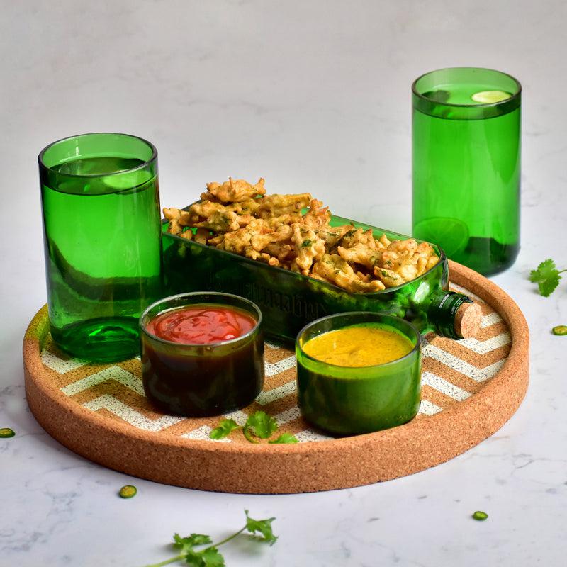 Kavi Jagermeister Bottle Serving Set With Cork Tray