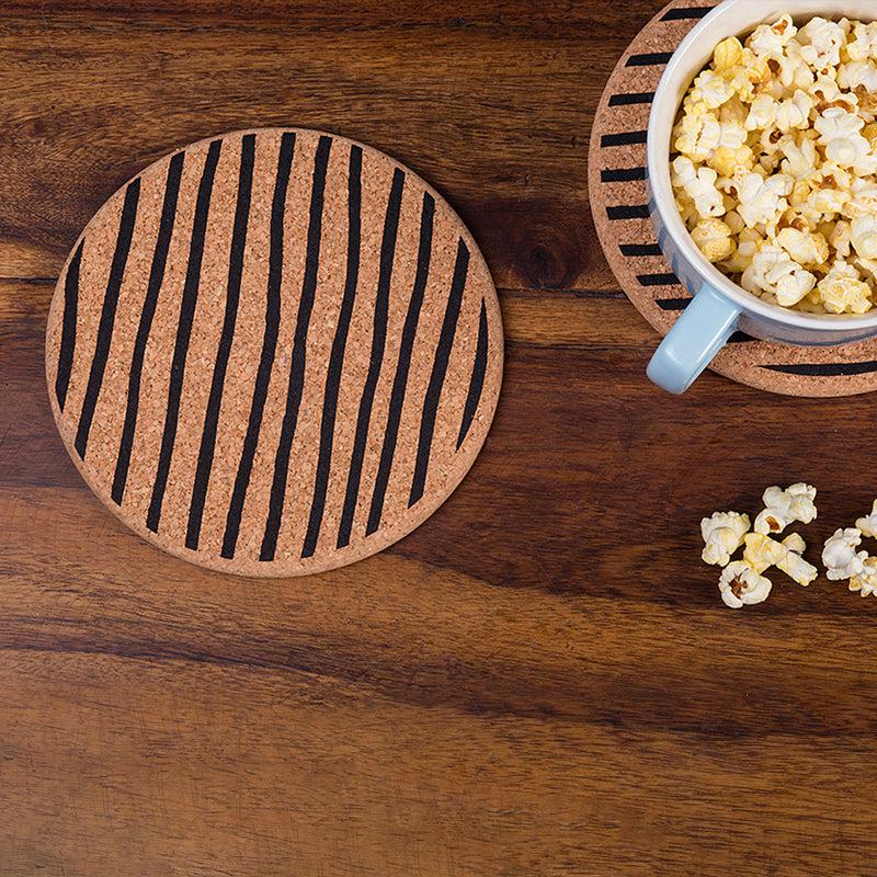 Kavi Lines Cork Trivets (Set of 2)
