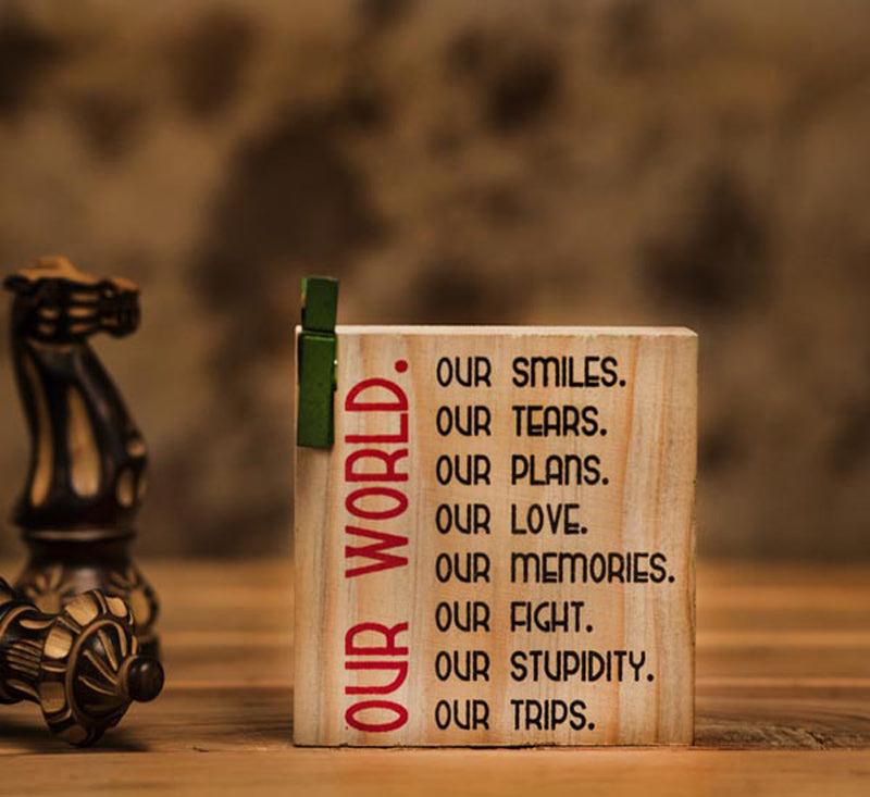 Our World , Our Memories Table Photo Frame