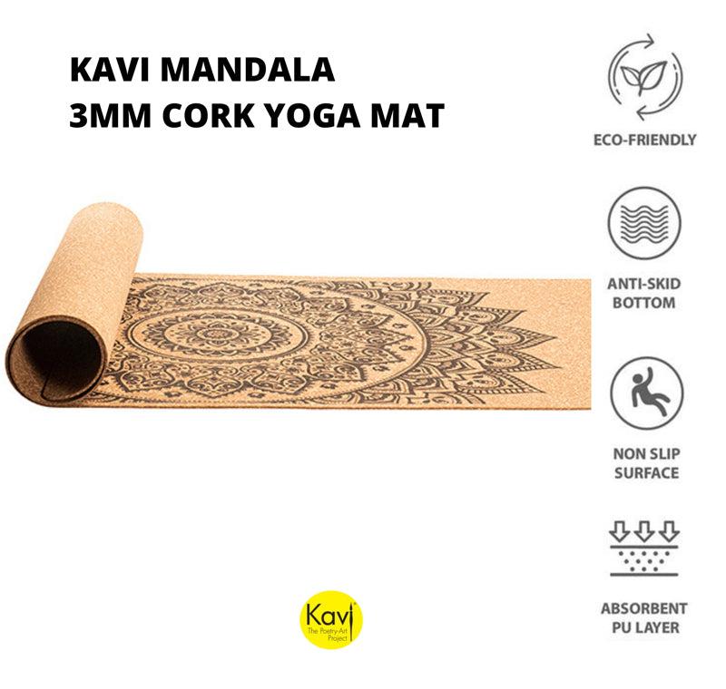 Kavi Personalised 3MM Mandala Cork Yoga Mat – Kavi The Poetry-Art Project