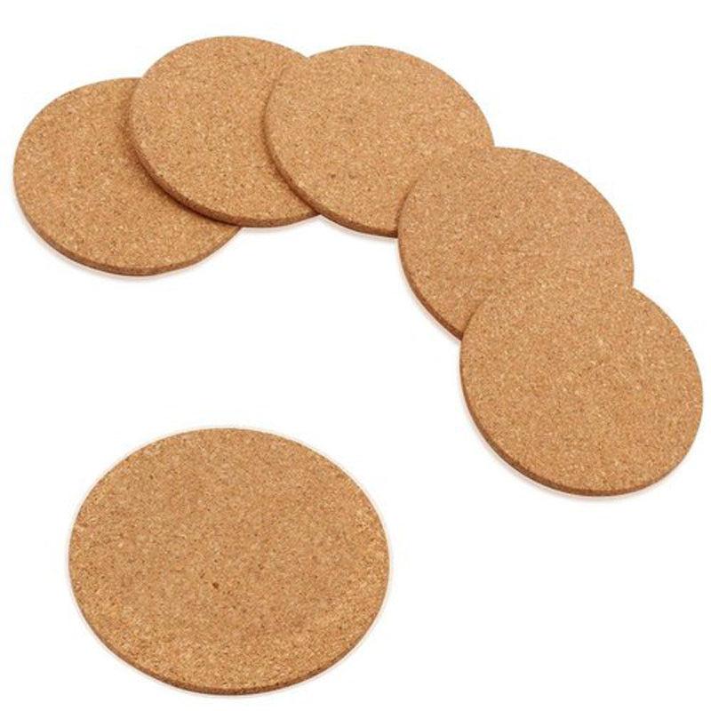 Kavi Round Cork Coasters (Set of 6)