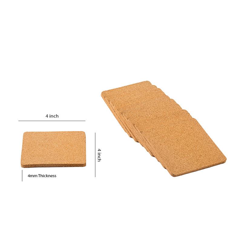 Kavi Square Cork Coasters (Set of 10)
