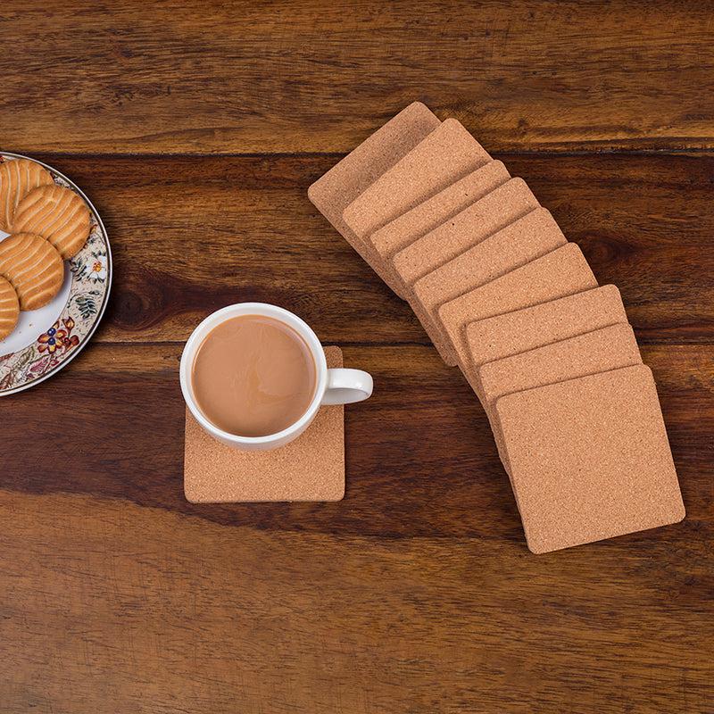 Kavi Square Cork Coasters (Set of 10)
