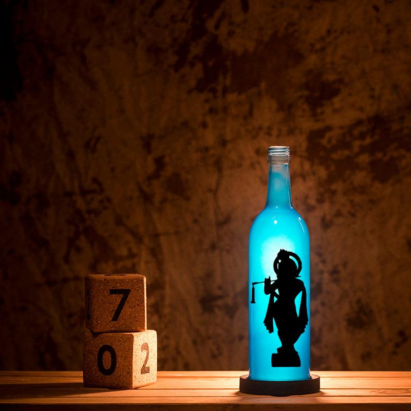 Krishna Inlit Lamp (Blue)