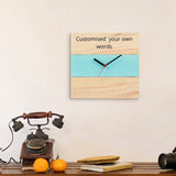 Personalised Reclaimed Wooden Clock - Blue