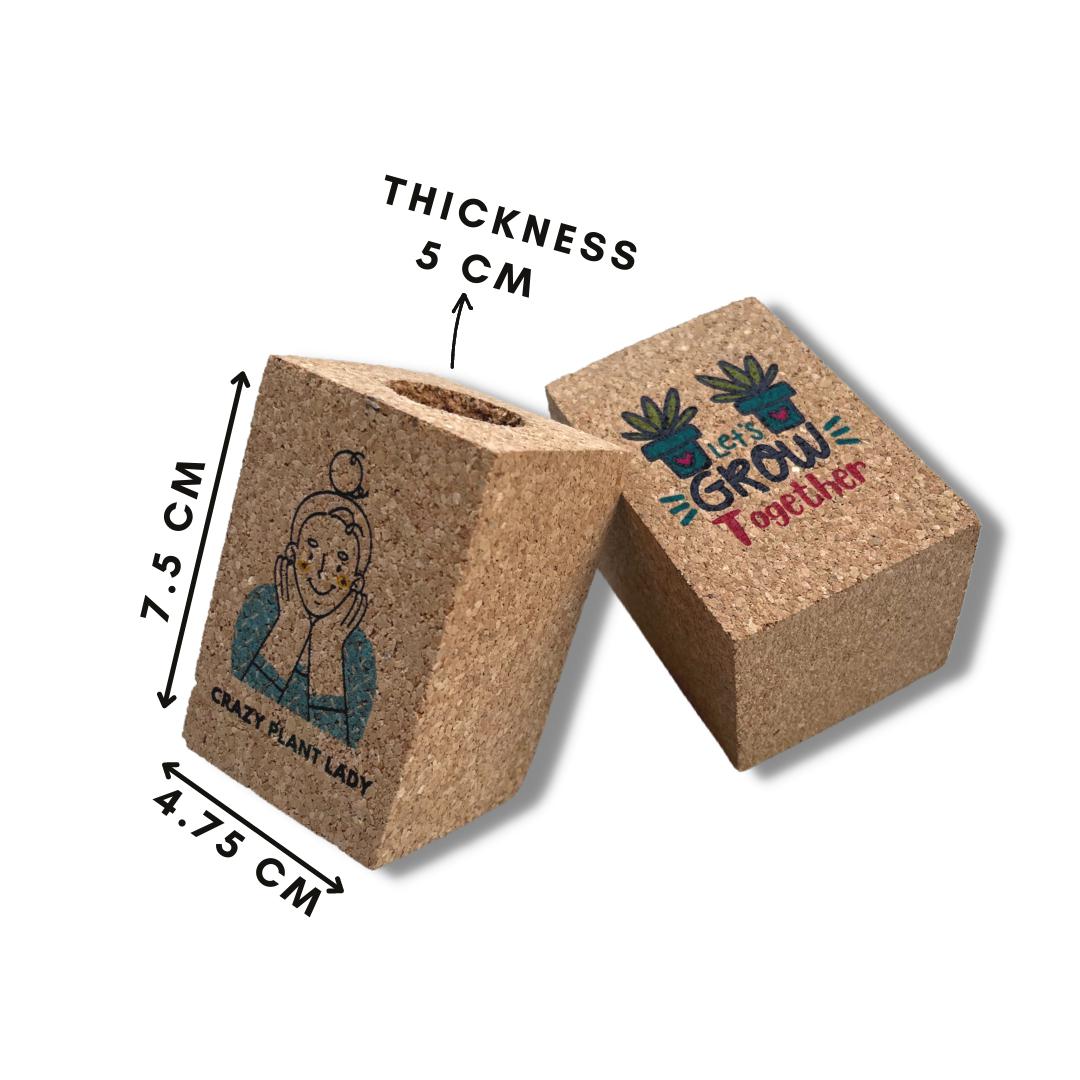 Cork Magnetic Planter for Indoor Plants ( Set of 2 )
