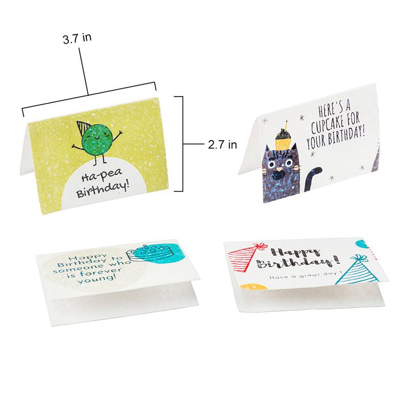 Seed Paper Birthday Cards with Envelopes (Set of 12)