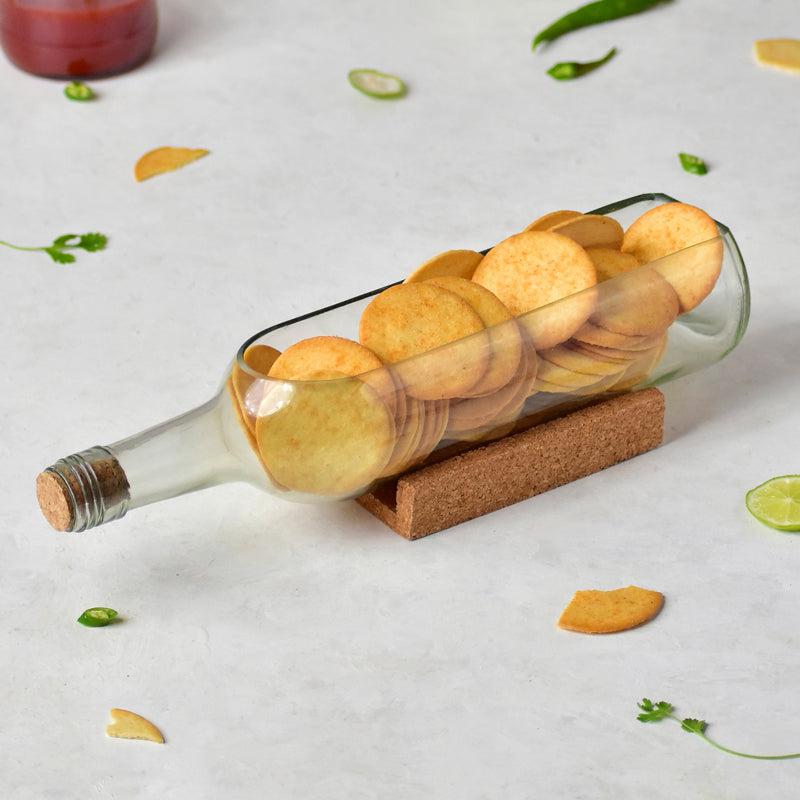 Transparent Wine Bottle Platter