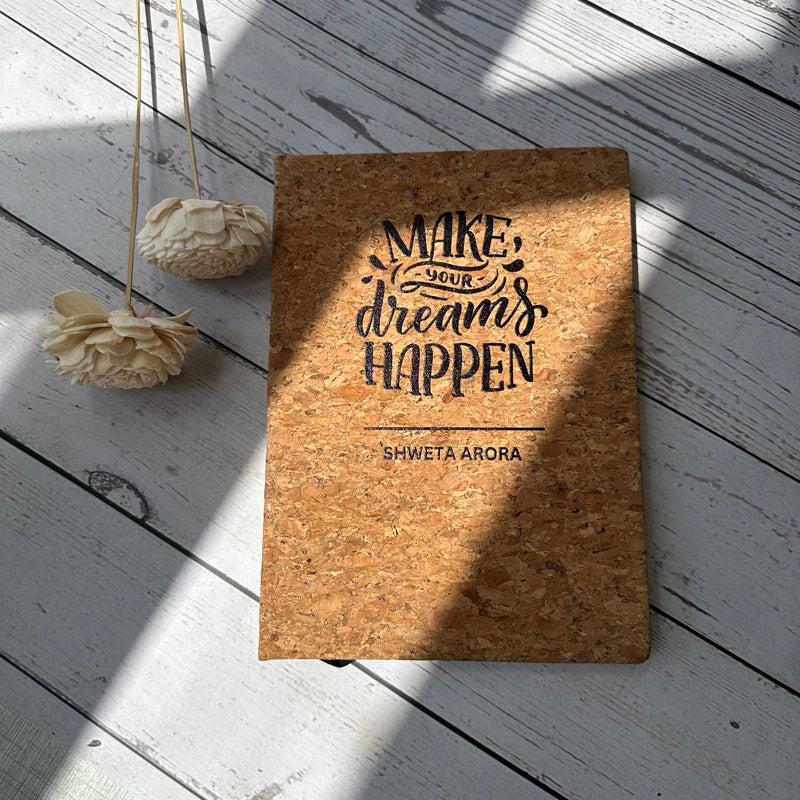 Personalized Dream Cork Notebook With Seed Pen